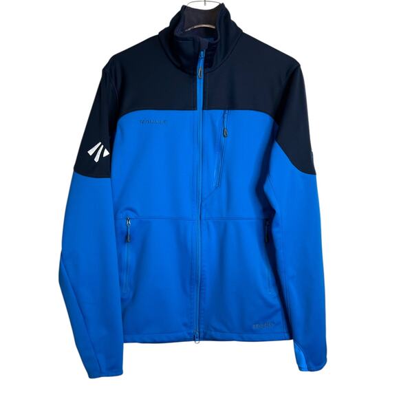 MAMMUT Softshell Windbreaker Full Zip Jacket in Blue and Black Men's Medium - Picture 1 of 16
